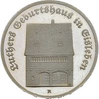 ГДР 5 марок, 1983 Родной дом Мартина Лютера в Эйслебене UNC