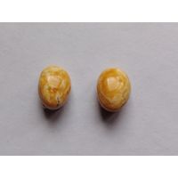 Клипсы из королевского янтаря СССР