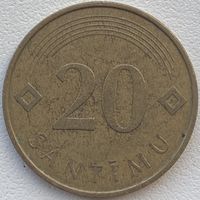 Латвия 20 сантимов 2007 г.