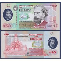 Уругвай, 50 песо 2020 г., P-W102 (полимер, Serie A), UNC