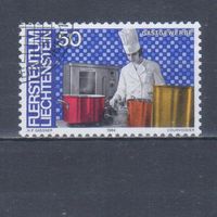 [1395] Лихтенштейн 1984. Профессии.Повар.Кулинар. Гашеная марка.