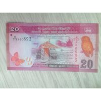 Шри-Ланка 20 UNC c рубля