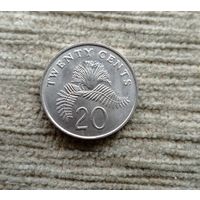 Werty71 Сингапур 20 центов 1993 орхидея Ванда Мисс Хоаким Блеск