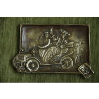 Пепельница латунная ( 8,5 см х 13 см )