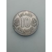Исландия 10 крон  1973  года .