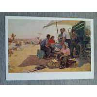 1955. соцреализм. Клычев. В пустыне Кара-Кум