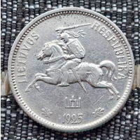 Литва 2 лита 1925 года. Пагоня. Серебро! Сторгуй за свою цену, предложи обмен! Y80