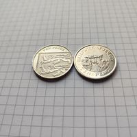 10 пенсов 2006г и 10 пенсов 2008 г Джерси.
