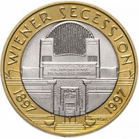 Австрия 50 шиллингов, 1997 100 лет Венскому сецессиону UNC
