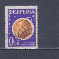 [476] Албания 1962. Космос СССР.Спутник-1. Гашеная марка.