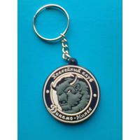 Брелок - "Логотип Хоккейный Клуб "Динамо" Минск" - ПВХ - Диаметр Брелка - 3,5 см.