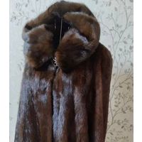 Шуба с капюшоном норковая "Weijiasi". Греция. ЛЮКС!
