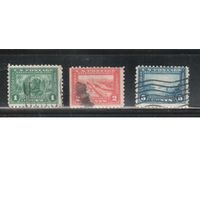 США-1914, (Скотт.401-403), гаш.  , Панамо-Тихоокеанская выставка, перф. 10