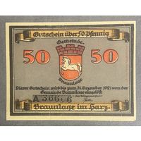 Нотгельд Брауншвейг 50 пфеннигов 1921 год. Веймарская республика