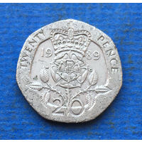 Великобритания 20 пенсов 1989
