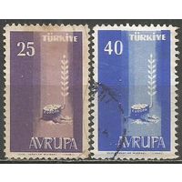 Турция. Марки по программе "Европа". 1958г. Mi#1610-11. Серия.