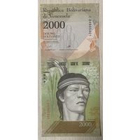 Банкнота ВЕНЕСУЭЛА 2000 БОЛИВАР 2016 год. НЕ БЫЛА В ОБОРОТЕ