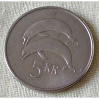 Исландия. 5 крон 2008 года.