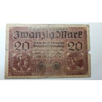 Германия, 20 марок 1918 г. Серия R. G.