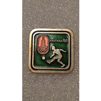 Значок знак Олимпийские Игры 1980 Футбол,200 лотов с 1 рубля!!!