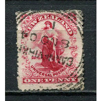 Новая Зеландия - 1902/1907 - Аллегория Зеландия 1Р - [Mi.100XC] - 1 марка. Гашеная.  (LOT Gu28)-T3P53