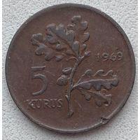 Турция 5 курушей 1969 г.