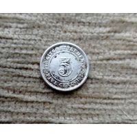 Werty71  Малайя Британская 5 центов 1926 Георг 5 Серебро Стрейтс Сеттлементс Стрэйт