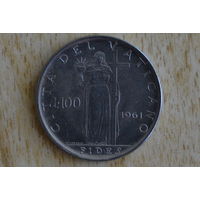 Ватикан 100 лир 1961 с 1 руб