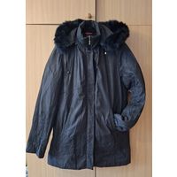 Куртка женская 52-54 размер, зима+деми, черная