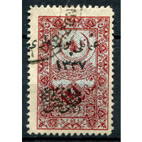 Турция, Анатолия - 1921г. - железнодорожные налоговые марки, 5 Pia - 1 марка - гашёная [Mi 741]. #4-W2-112-A-1