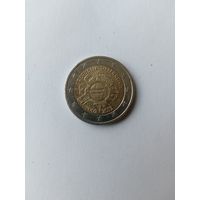 Австрия 2 евро 2012. 10 лет евро.