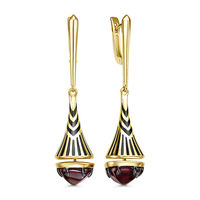 Модные серьги Серебро с позолотой