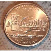 25 центов США 2005 Р Миннесота