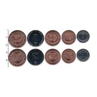Босния и Герцеговина набор монет 5, 10, 20, 50 феннингов, 1 марка, UNC.