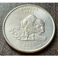 США , 2005     D    Квотер штата Канзас    ( 1-7-8 )