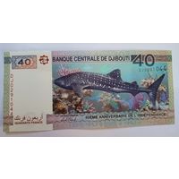 Джибути 40 франков юбилей UNC