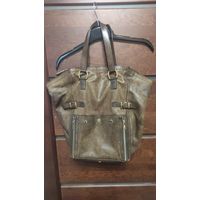 Винтажная сумка Yves Saint Laurent (YSL), оригинал. Качественная натуральная кожа. Большой размер 40 на 45 без учета ручек. Целая, не порвана.