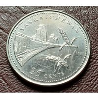 Канада 25 центов, 1992 Саскачеван    ( 1-7-6 )