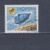 [476] Албания 1966. Космос СССР. Станция Луна-10. Гашеная марка. 1