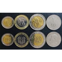 Кения 1 шилинг 2010г. , 5, 10, 20 шиллингов 2018 г. (набор 4 монеты).