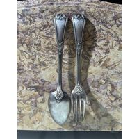 Ложка+вилка серебро