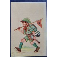 Турист в походе. Польша. 1940-50-е? Чистая.