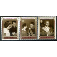 Бурунди - 1970г. - визит королевы Фабиолы и короля Бодуэна Бельгийских - 3 марки - полная серия, MNH [Mi 673 A - 675 A]. #3-Bu-Z-1-23