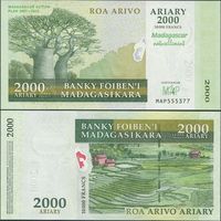 Мадагаскар 2000 ариари образца 2007 года UNC p93