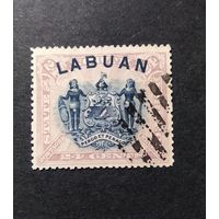 Великобритания. Лабуан\382с\ 1894 ГЕРБ НАДПЕЧАТКА