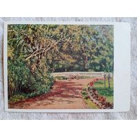 1952. Табенкин. Горки-Ленинские. Баллюстрада напротив центрального дома...