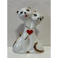 Статуэтка фарфоровая "Кошки" (коты - золотые хвосты, котики, котята).  АУКЦИОН не с рубля без МПЦ. ДФЗ