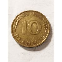 Германия 10 пфенинг 1990 А