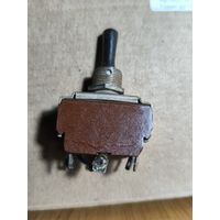 Переключатель, Тумблер П2Т-3, два положения фиксации, одно нажимное