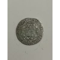 1/4 талера ( Патагон ) 1612-1621 Испанские Нидерланды ( брабант ) Альберт и Елизавета серебро Европа